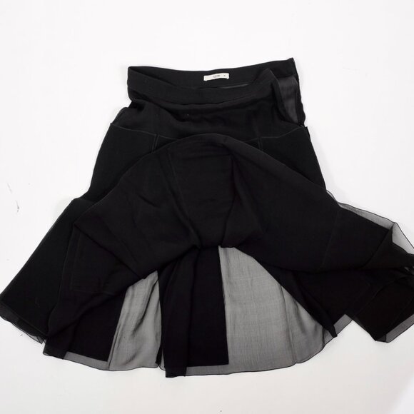 Y2K 90s PRADA dress 2 piece top skirt 44 US Small black sheer panels vintage - Picture 14 of 16